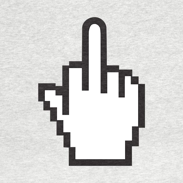 Pixelated Middle Finger T-Shirt by dumbshirts